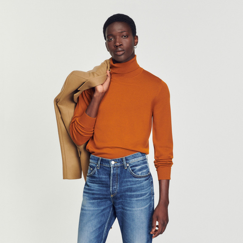Sandro Roll neck wool sweater outlook