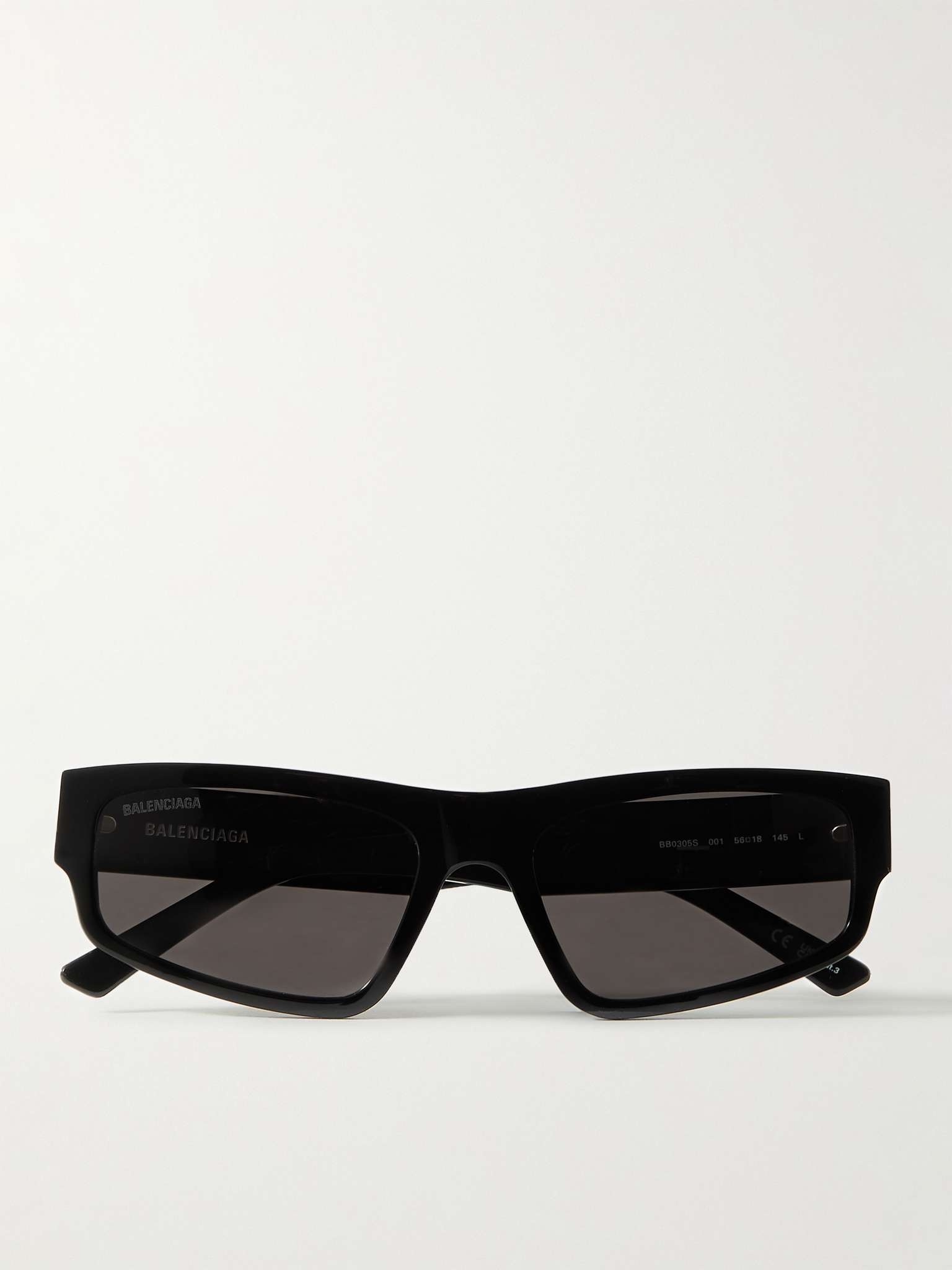 BALENCIAGA: Rectangular Frame sunglasses in acetate - Black