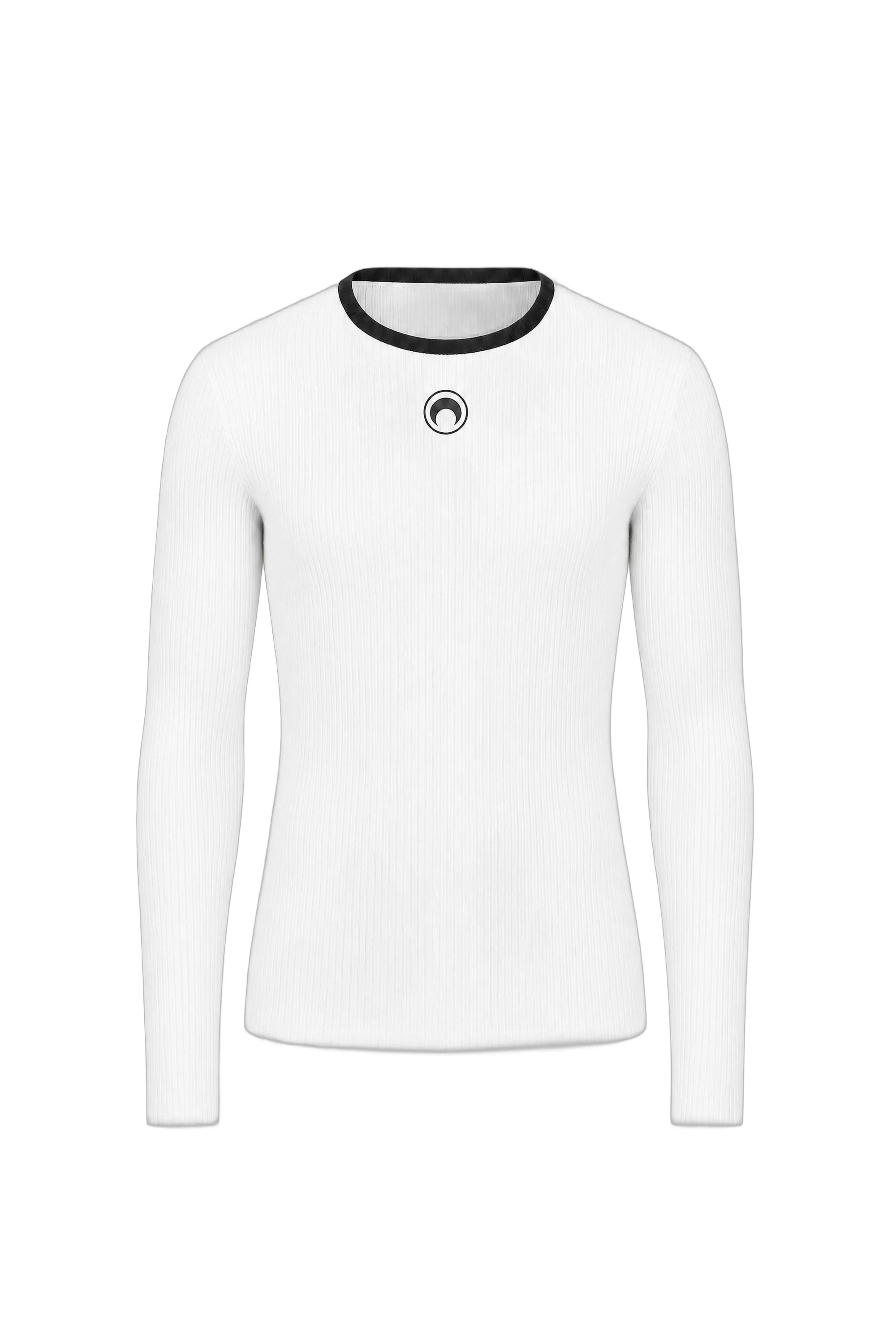 MOON LOGO BICOLOR RIBBED JERSEY LONG SLEEVES T-SHIRT - 1