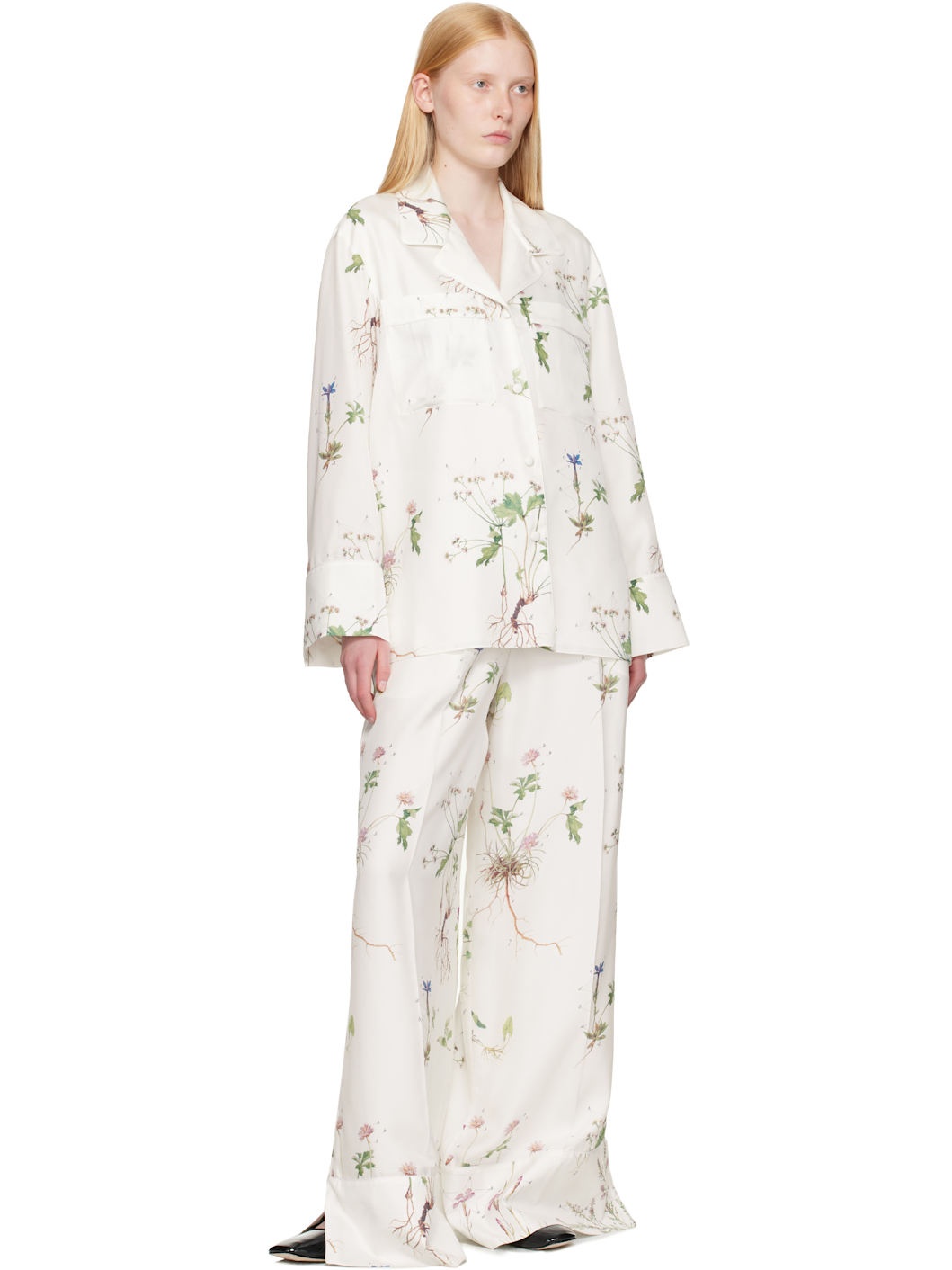 White Pyjama Trousers - 4