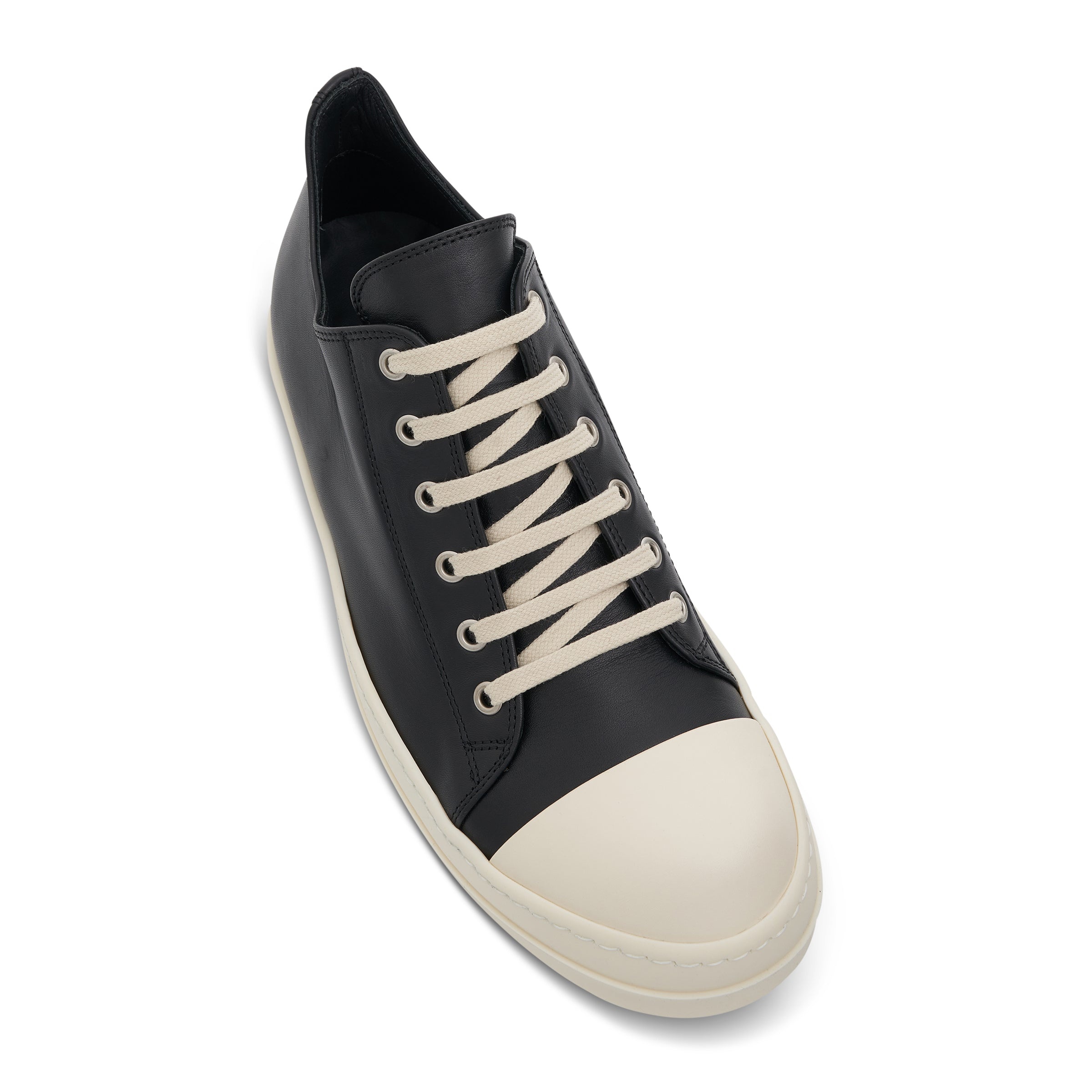 EDFU Low Leather Sneaker in Black/Milk - 4
