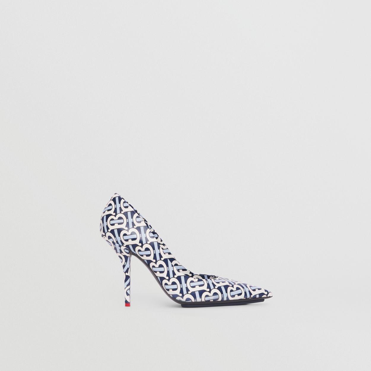 Monogram Print Lambskin Point-toe Pumps - 2