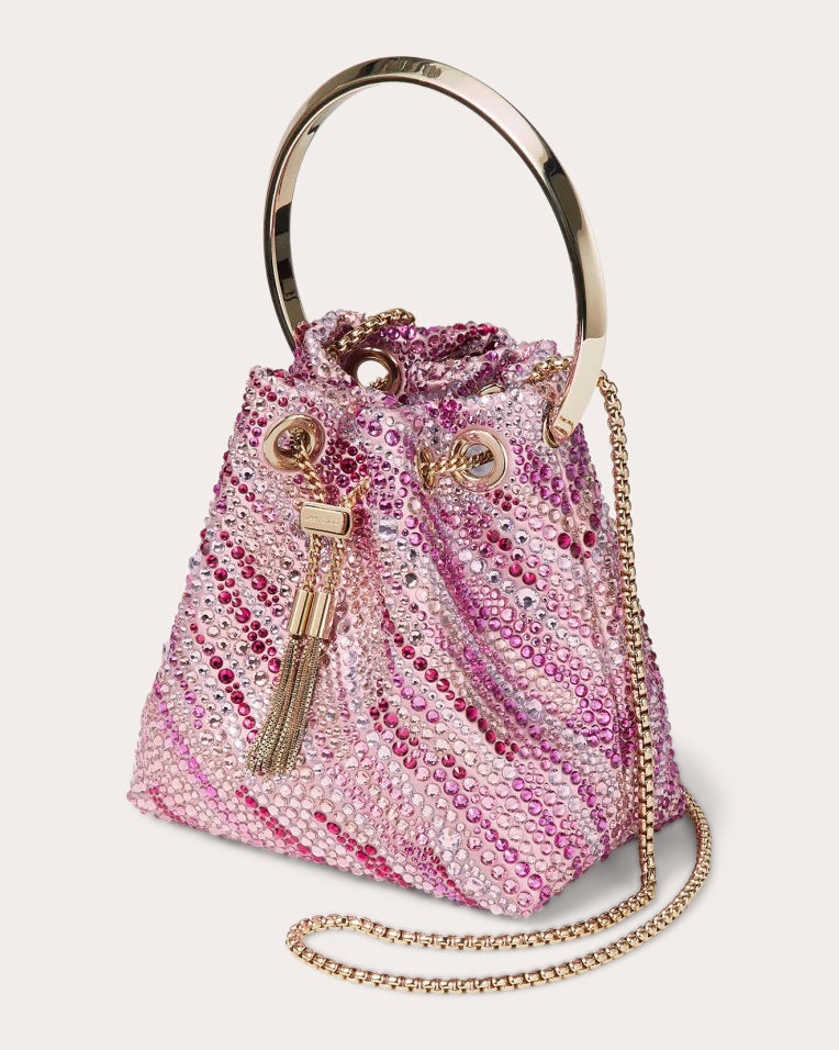 Bon Bon Crystal-Embellished Satin Bucket Bag - 3