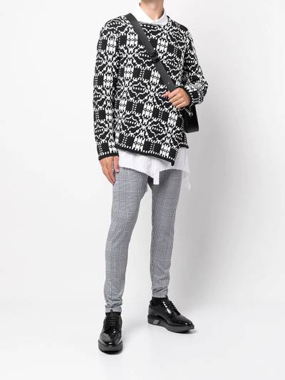 Comme des Garçons Homme Plus houndstooth-print drop-crotch leggings outlook