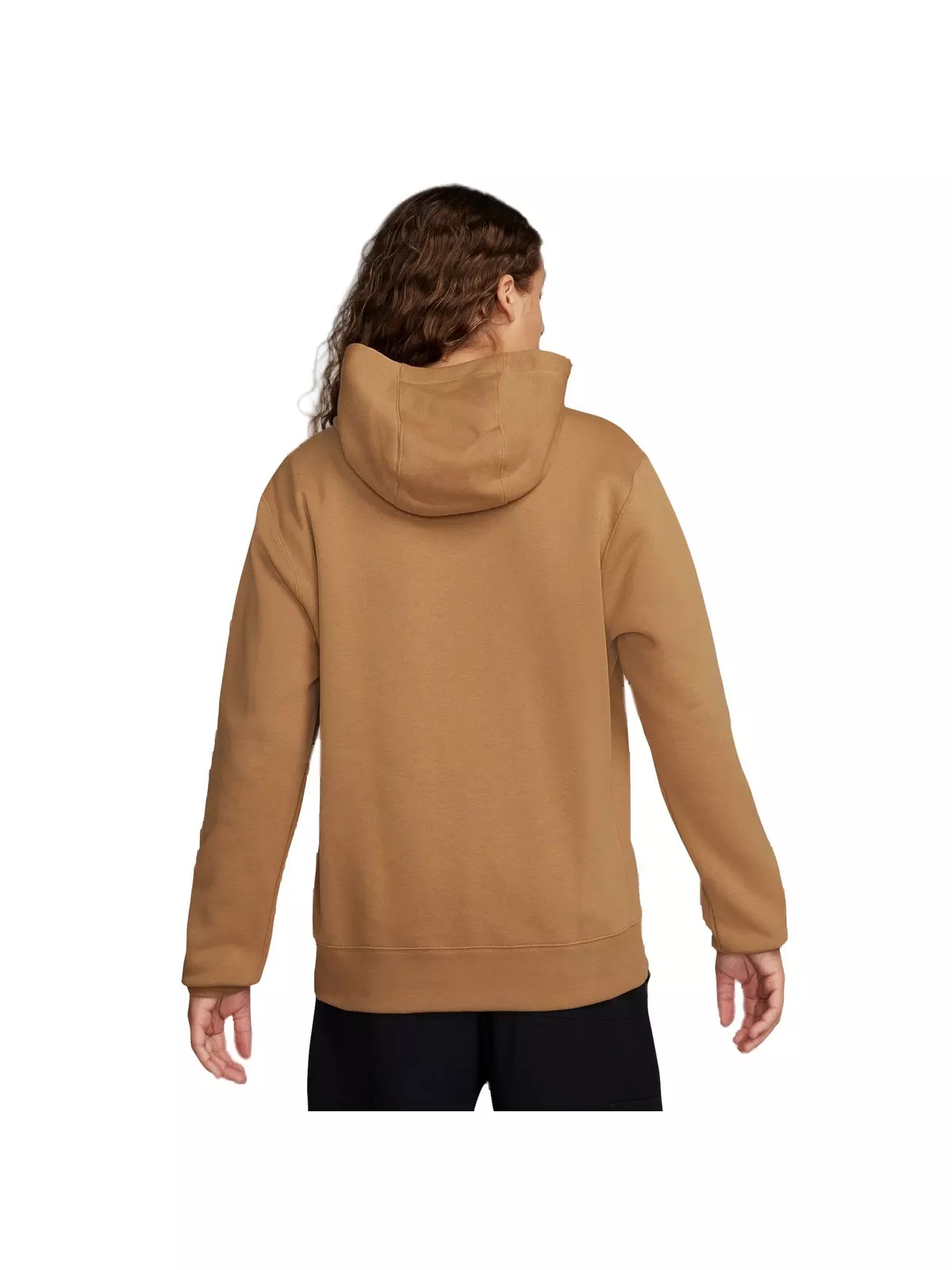 Men's Sportswear Club Fleece Pullover Hoodie-Beige - 2
