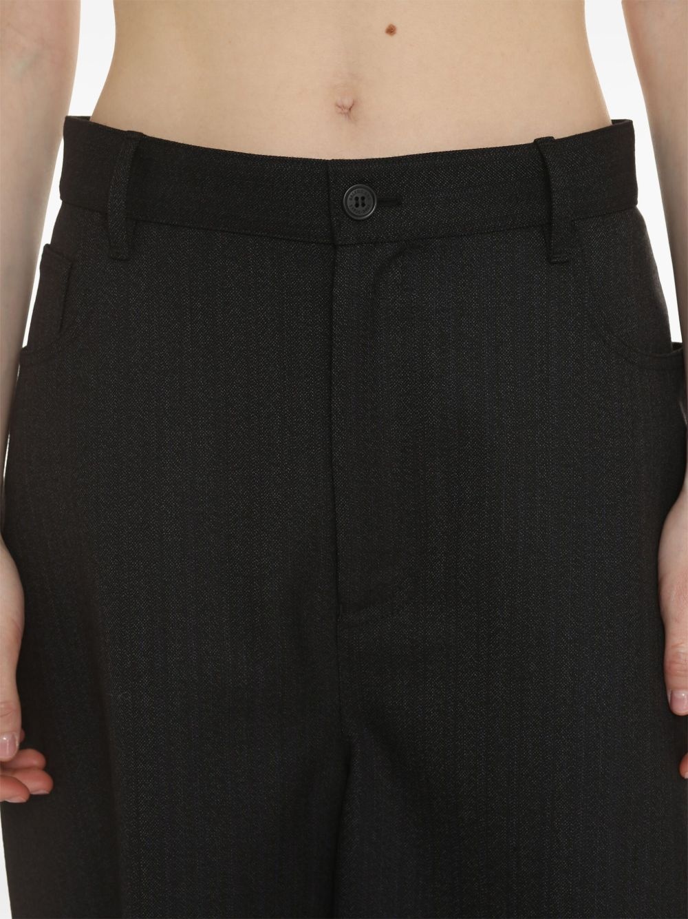 wide-leg cropped trousers - 4