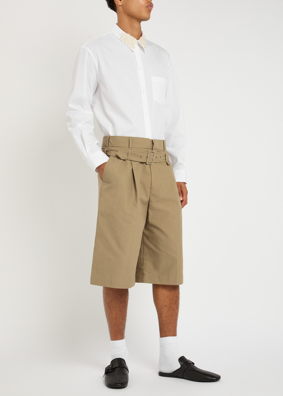 Simone Rocha Belted Cotton-gabardine Shorts - 4