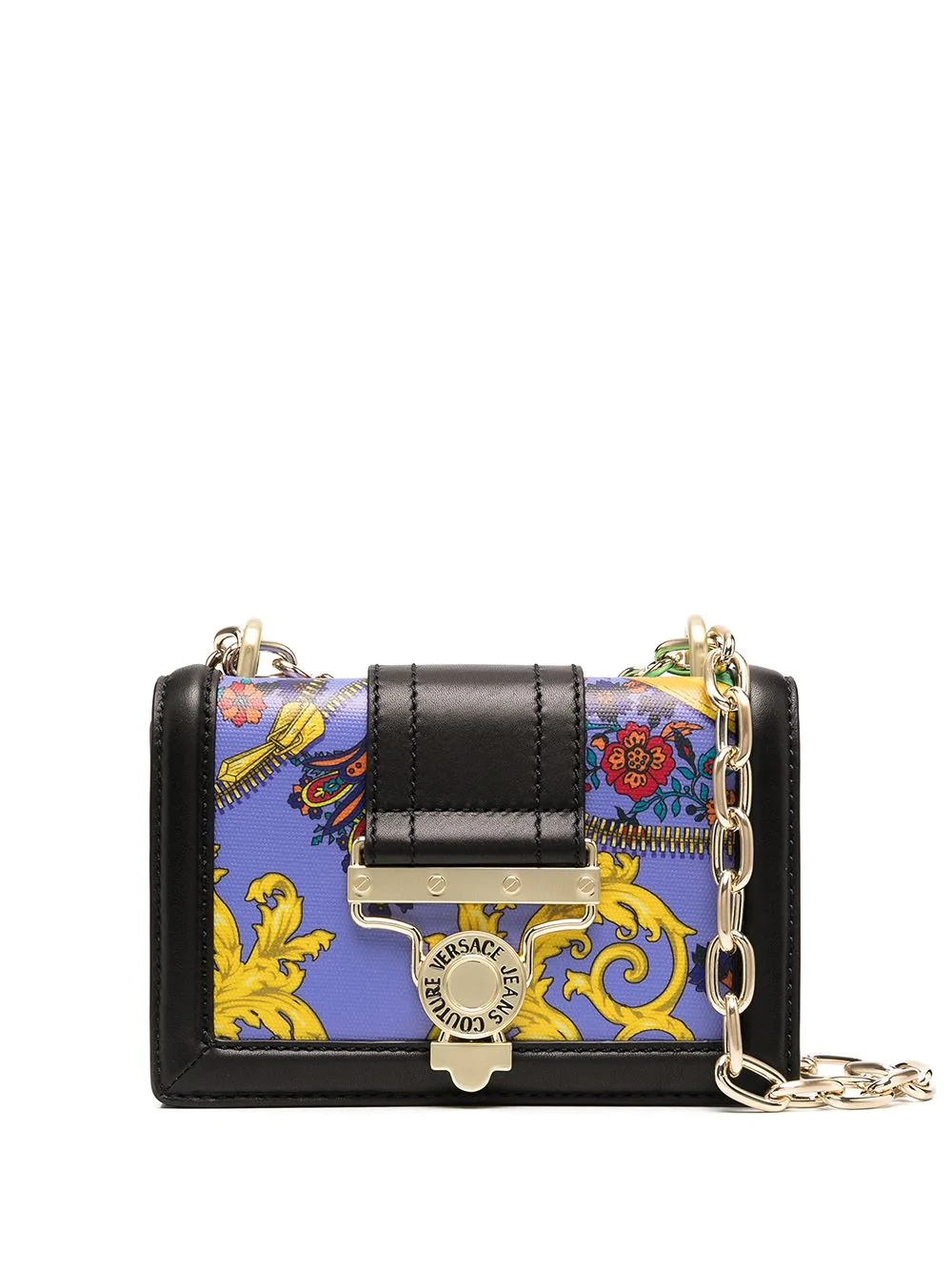 baroque print cross-body bag - 1