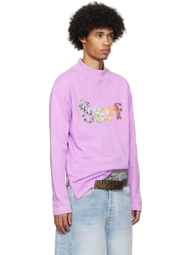 Purple 'Surf' Long Sleeve T-Shirt 2