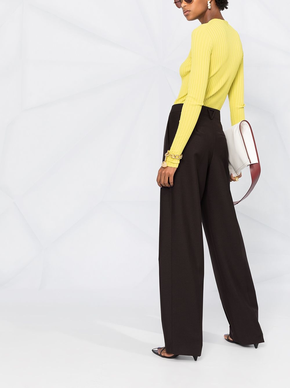 tailored high-waisted trousers - 6