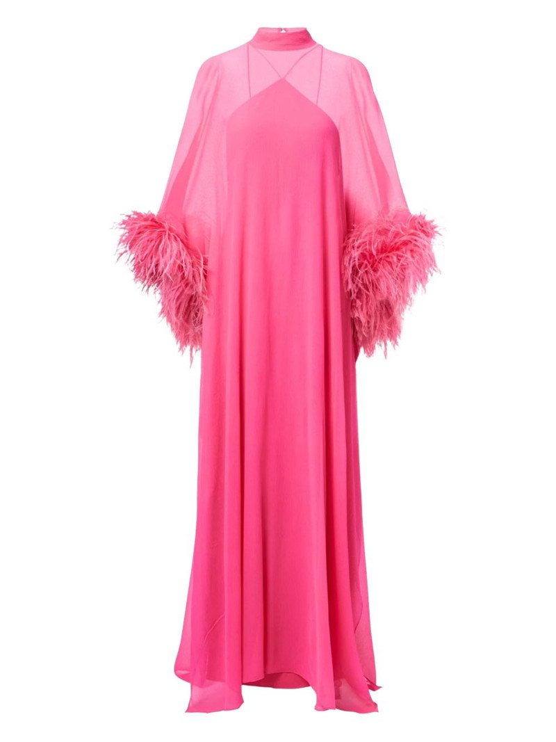 feather-trim tunic 1