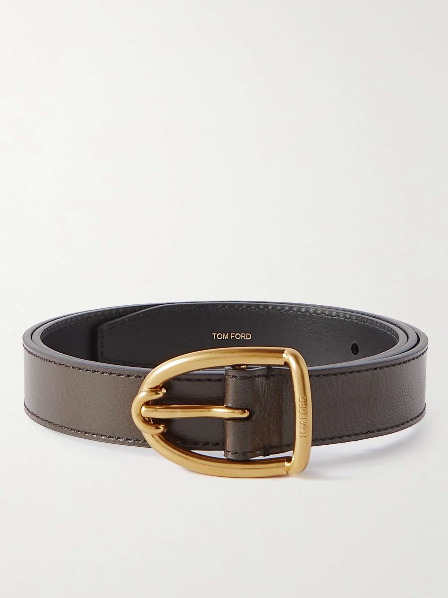 3cm Full-Grain Leather Belt - 1