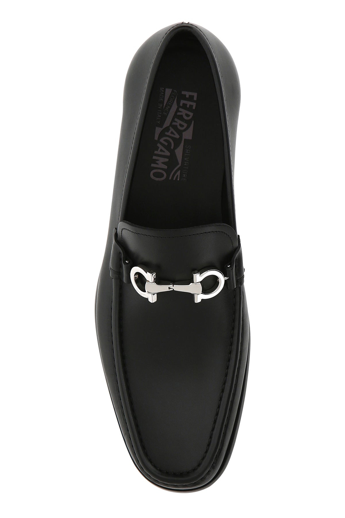 Black leather loafers - 4