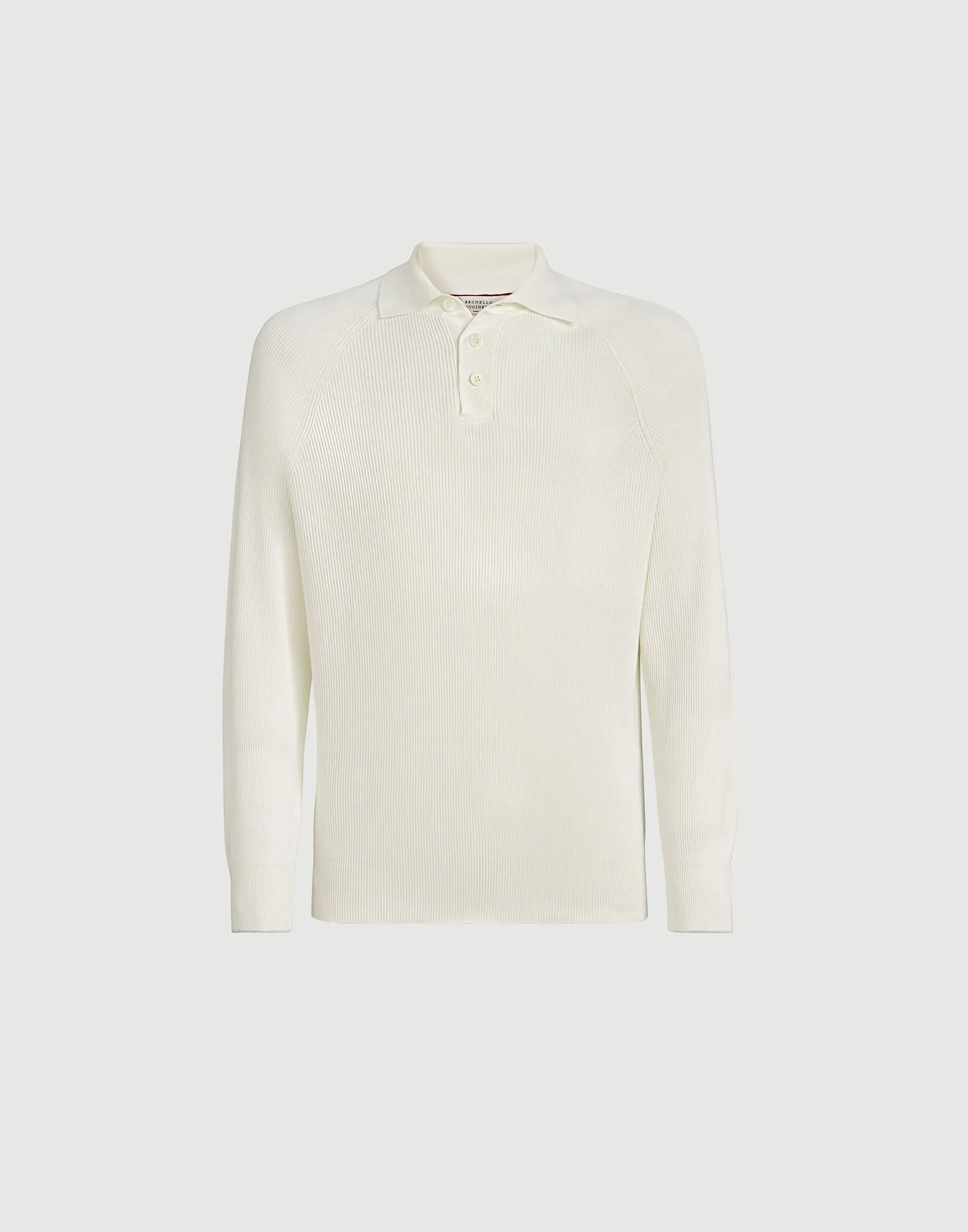 코튼 영어 늑골 니트 폴로 긴 raglan 소매 - 1
