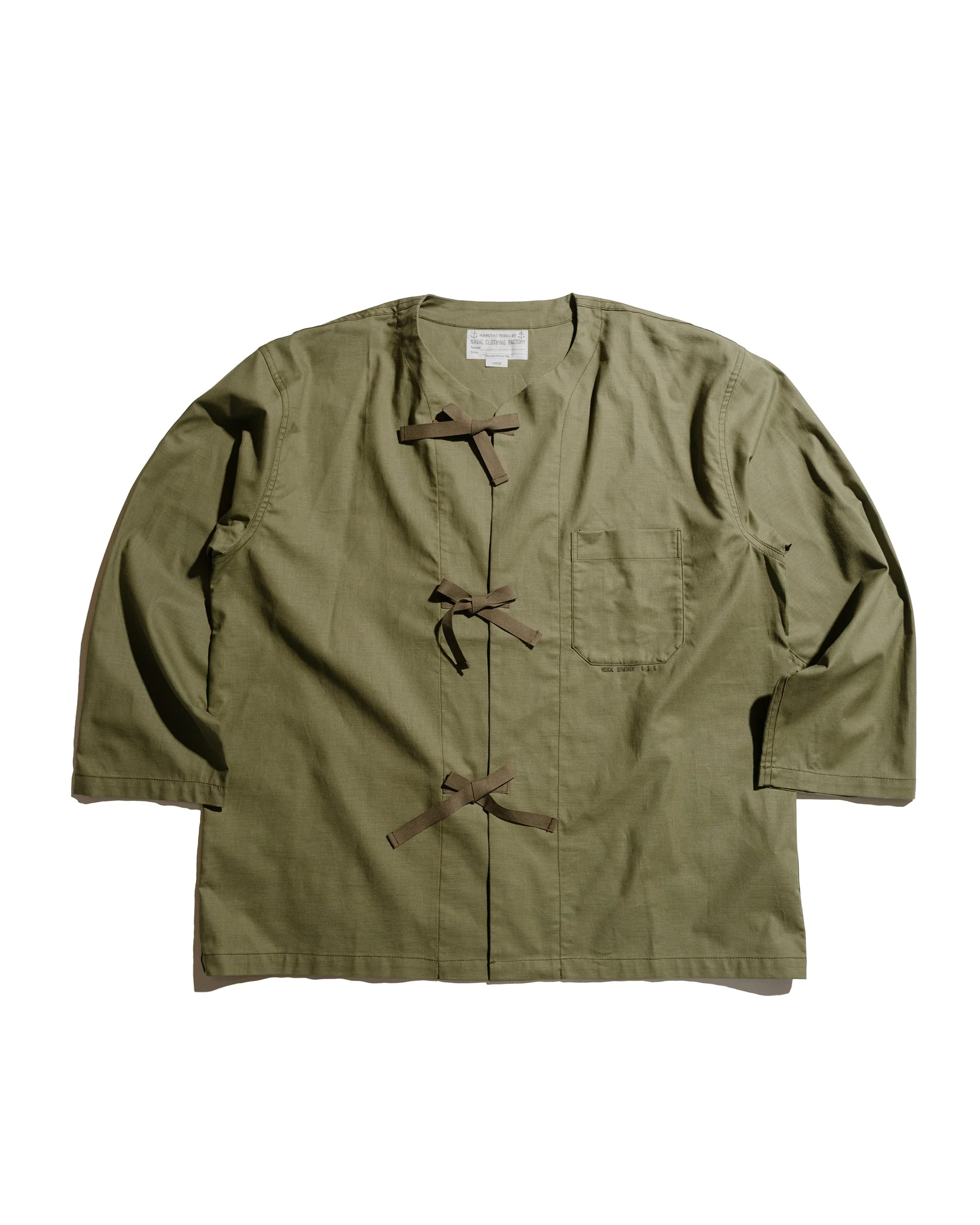 The Real McCoy’s MS25008 USN Medical Department Sleeping Shirt Olive - 1