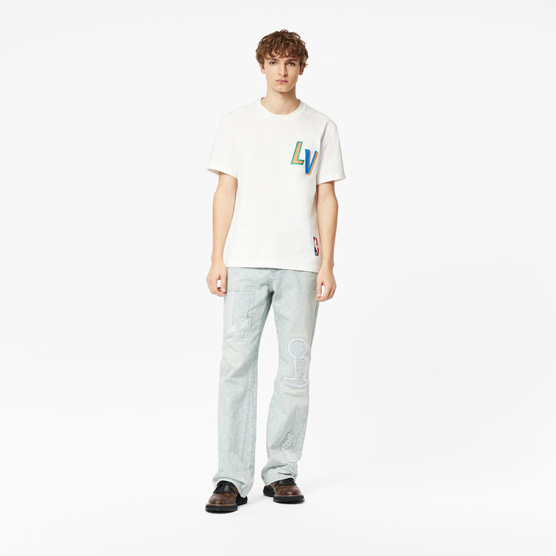 Louis Vuitton LVxNBA Front-and-Back Letters Print T-Shirt outlook