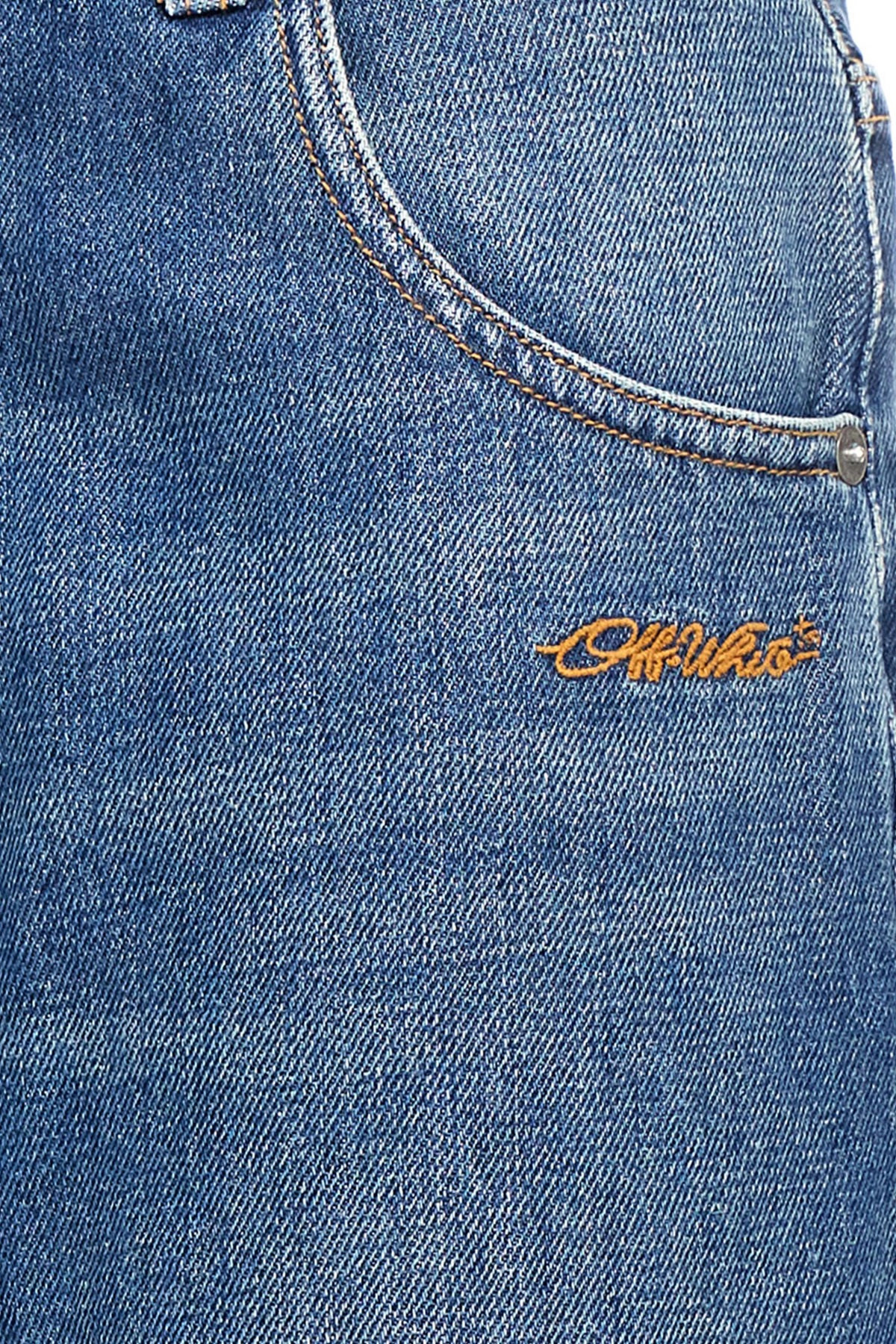 Logo embroidery jeans - 5
