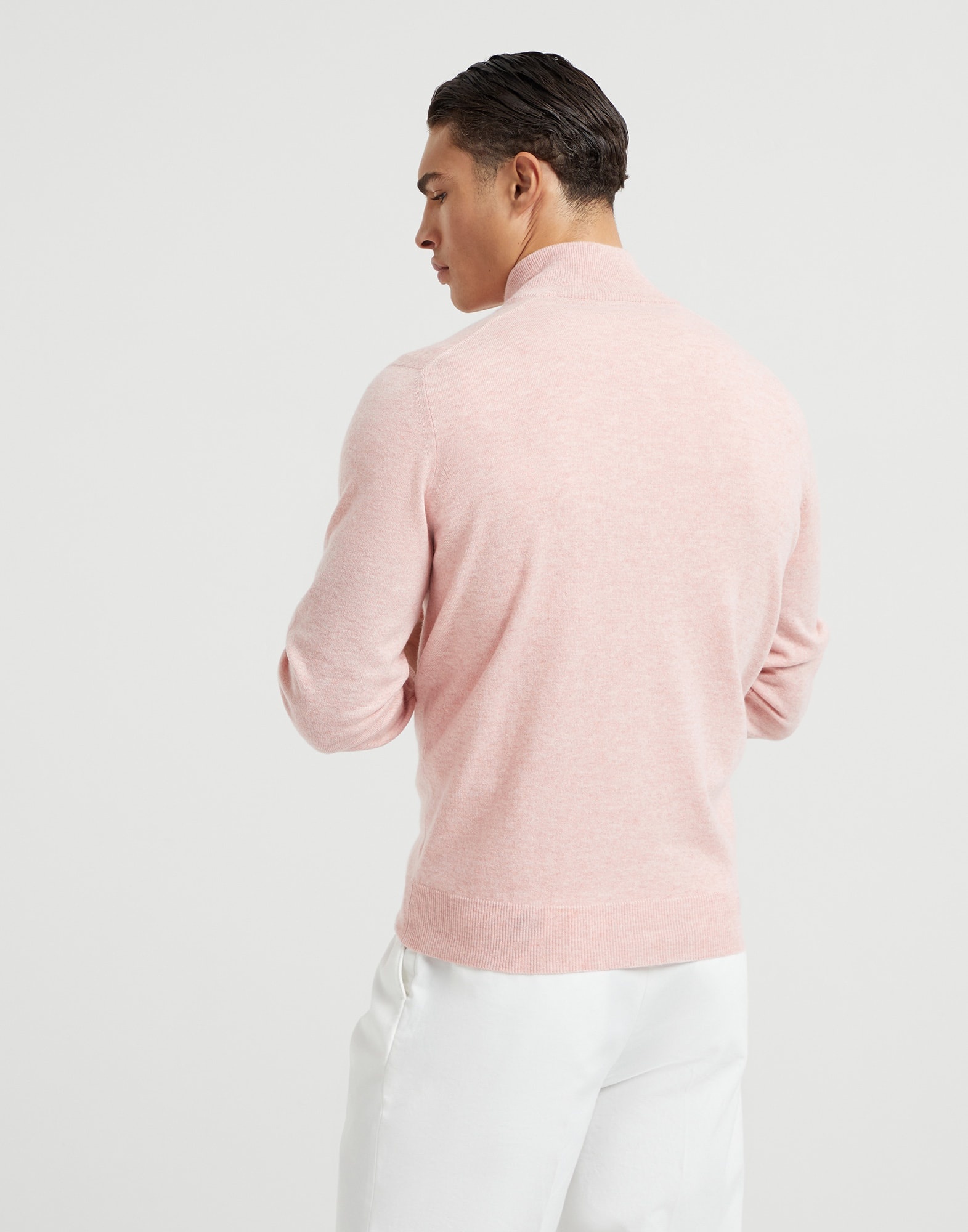 Cashmere turtleneck sweater with half zip - 2