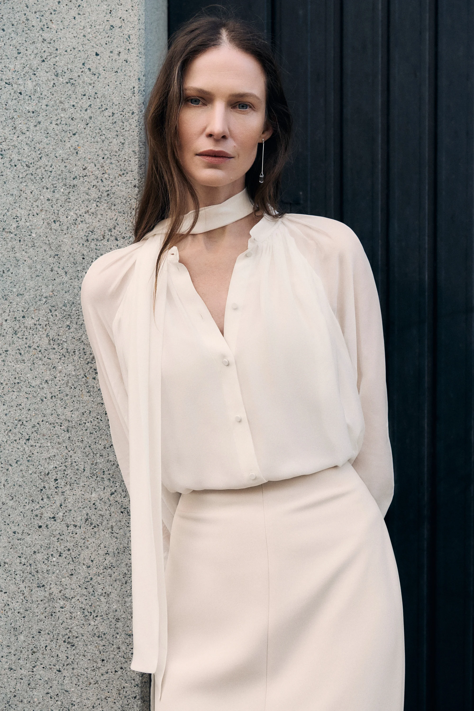 Riola Silk Chiffon Blouse - 1