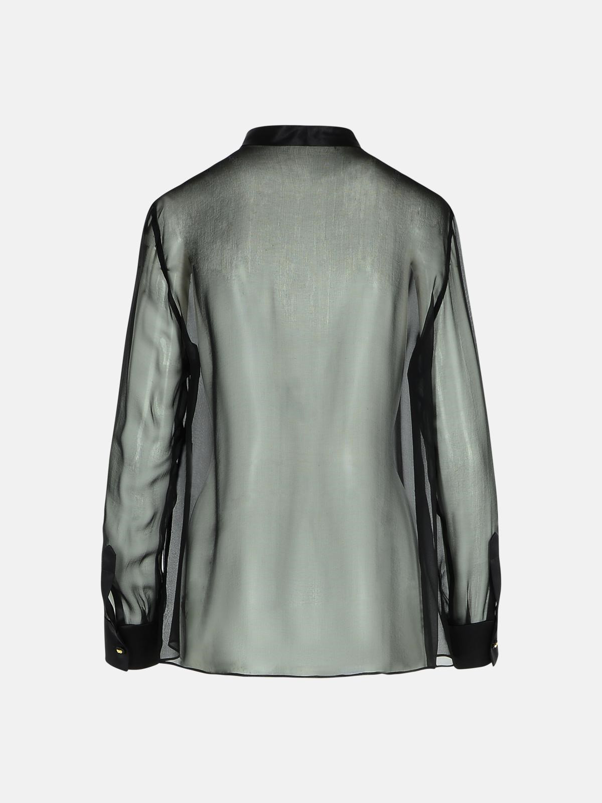 BLACK SILK SHIRT - 3