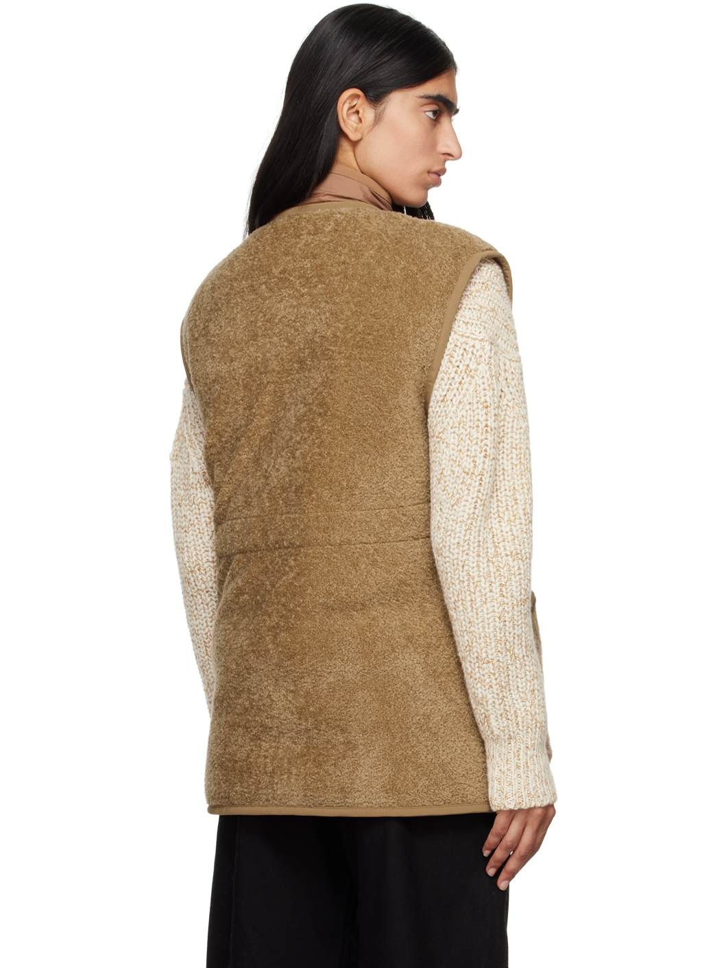 Tan Bost Teddy Faux-Shearling Down Vest - 3
