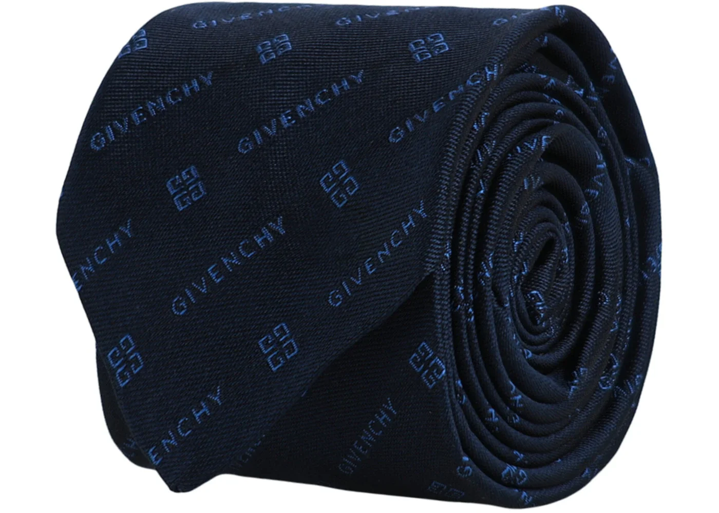 Givenchy Diagonal Logo Silk Tie Navy - 1