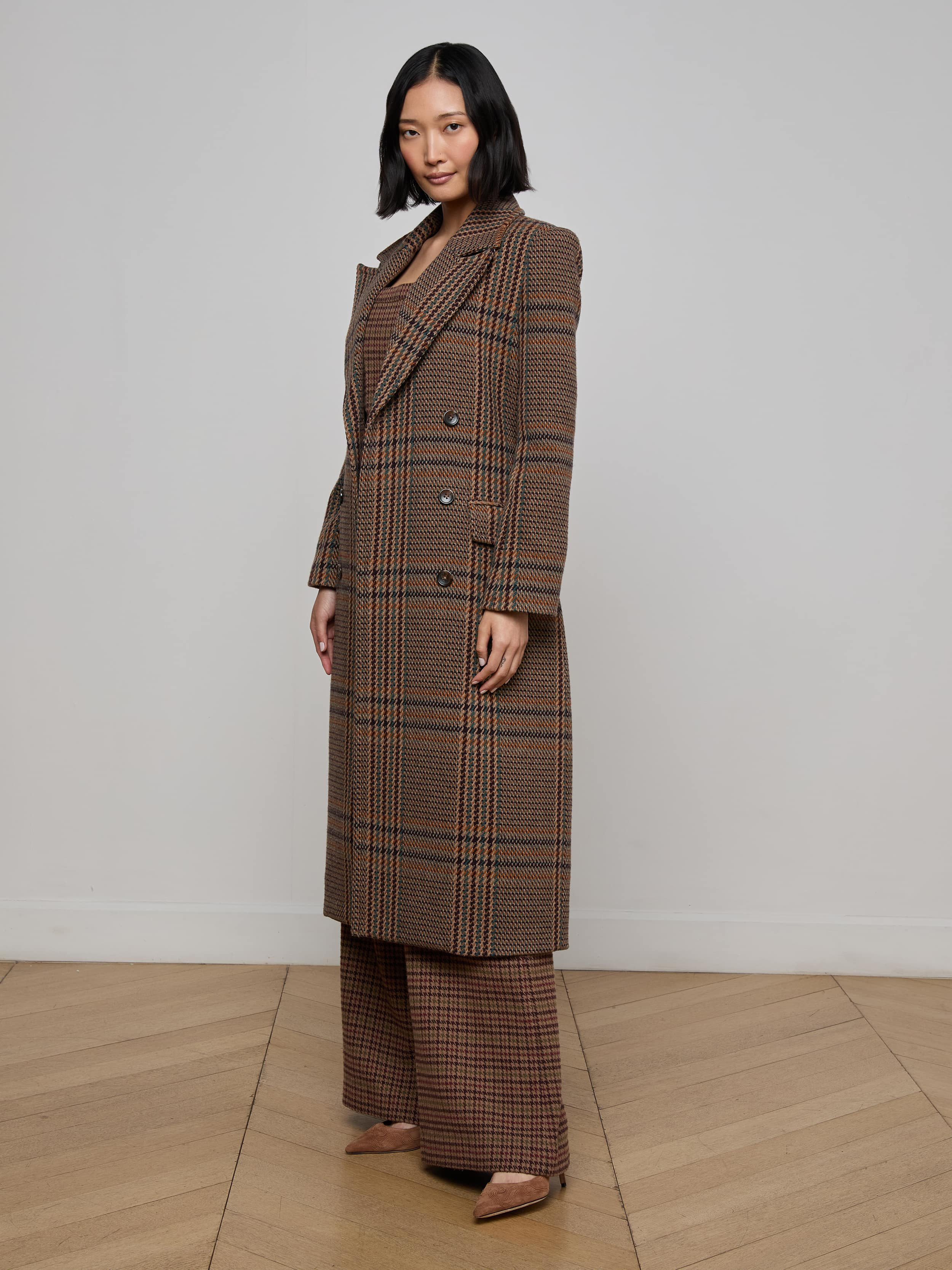 Kolina Plaid Long Coat - 4