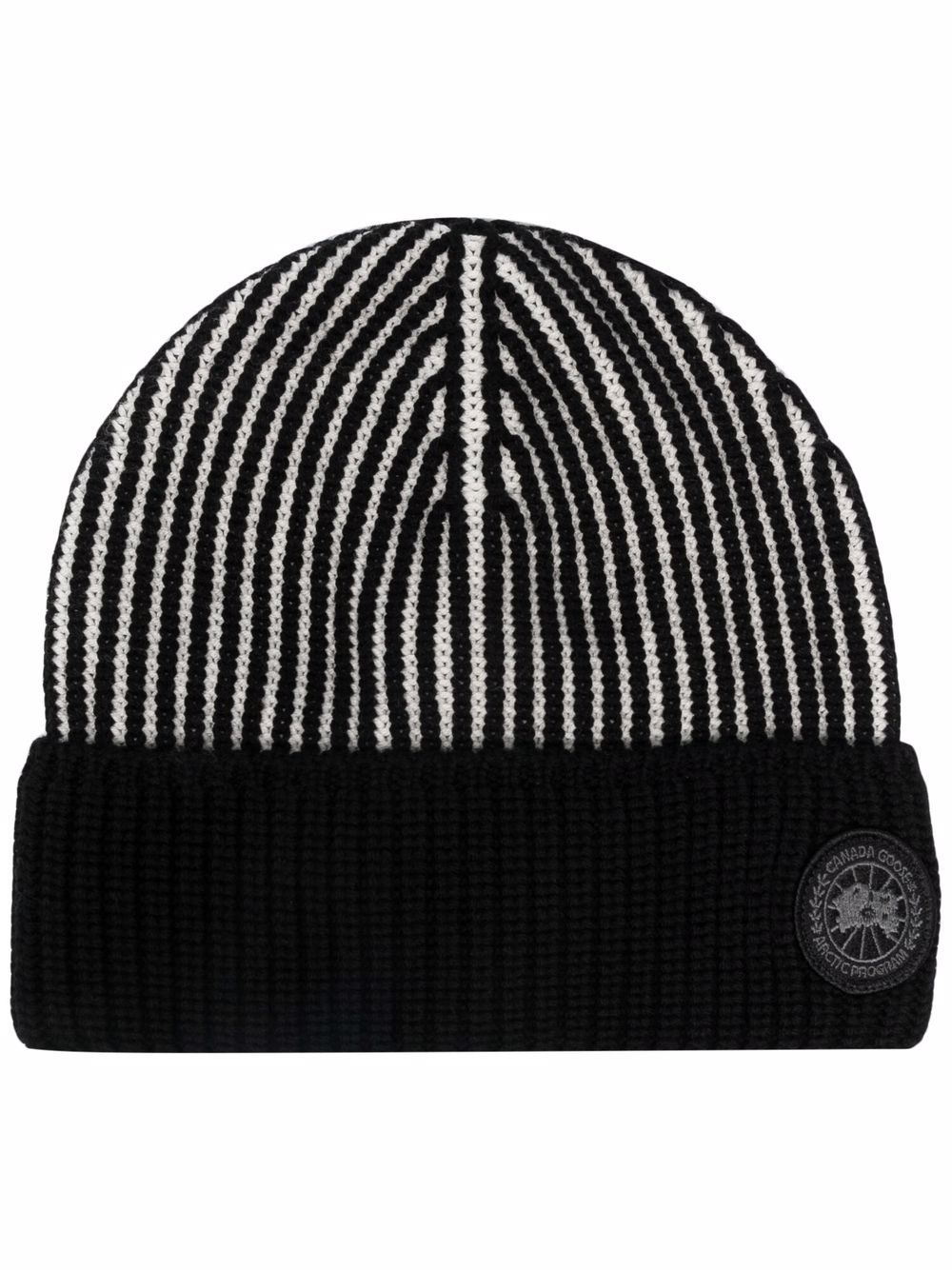 ribbed knit beanie - 1