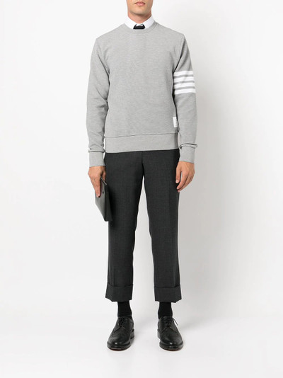 Thom Browne 4-Bar stripe sleeve sweatshirt outlook