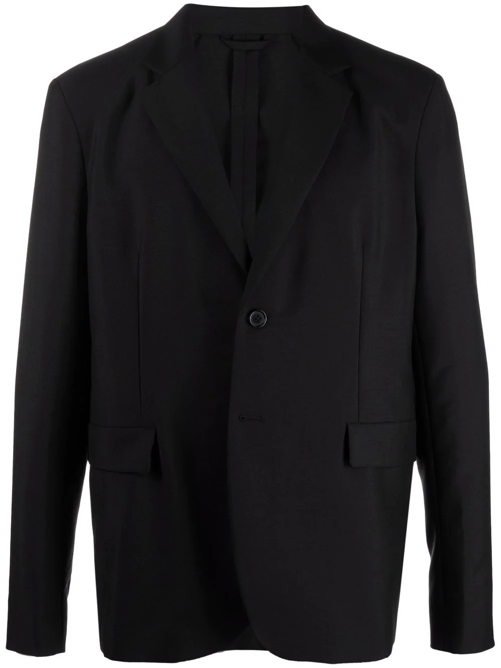 single-breasted button-front blazer - 1