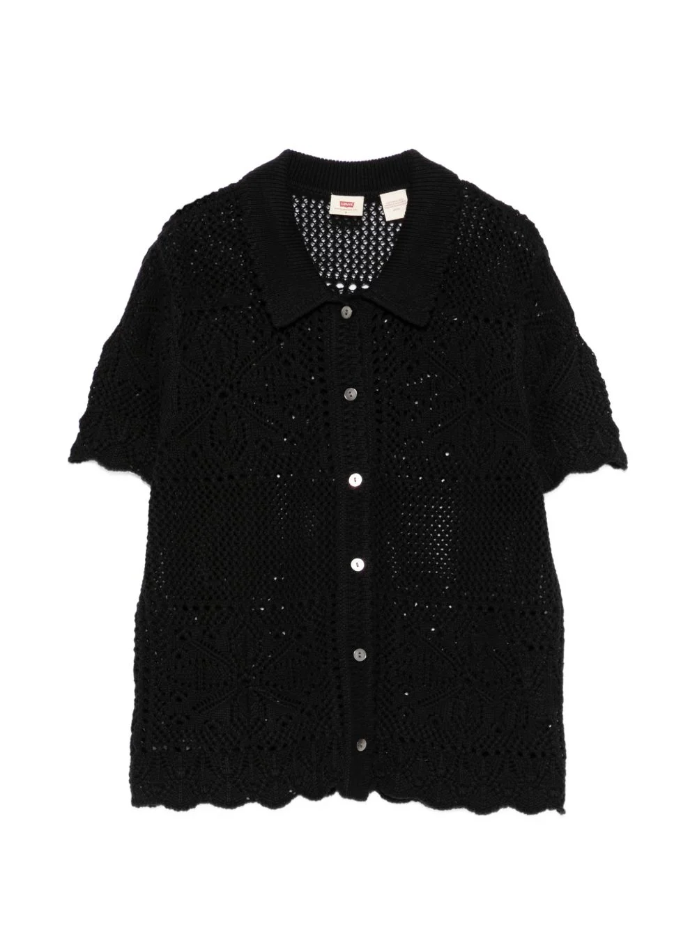 crochet button-down shirt - 1