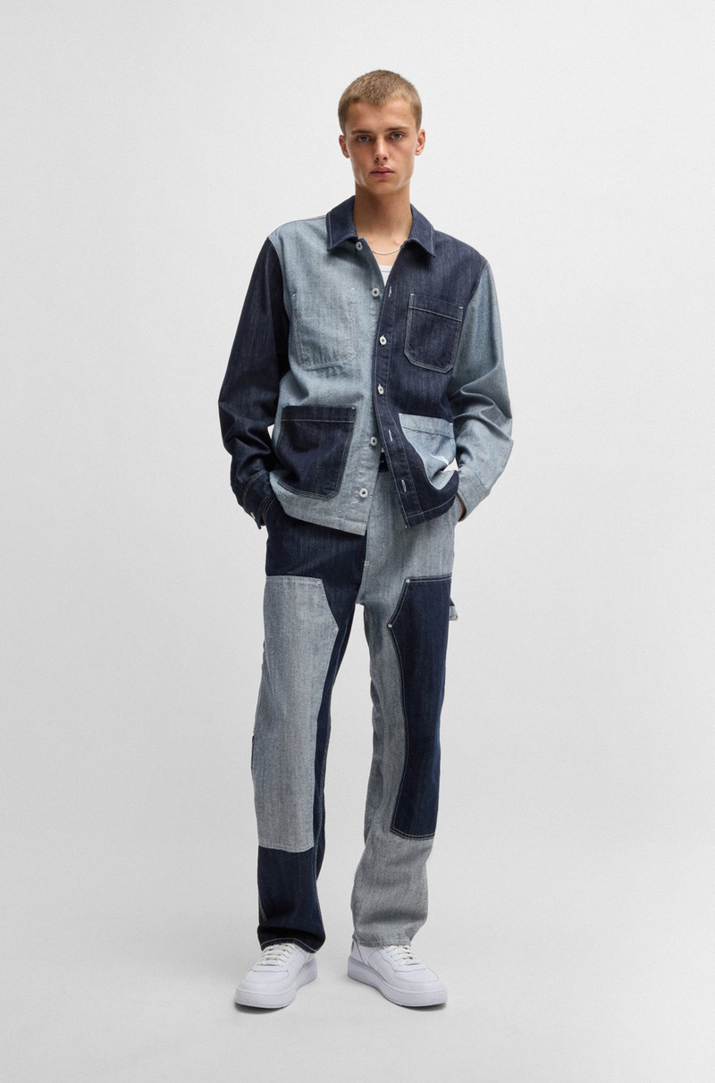 HUGO LOOSE-FIT JEANS IN MIXED DENIMS outlook