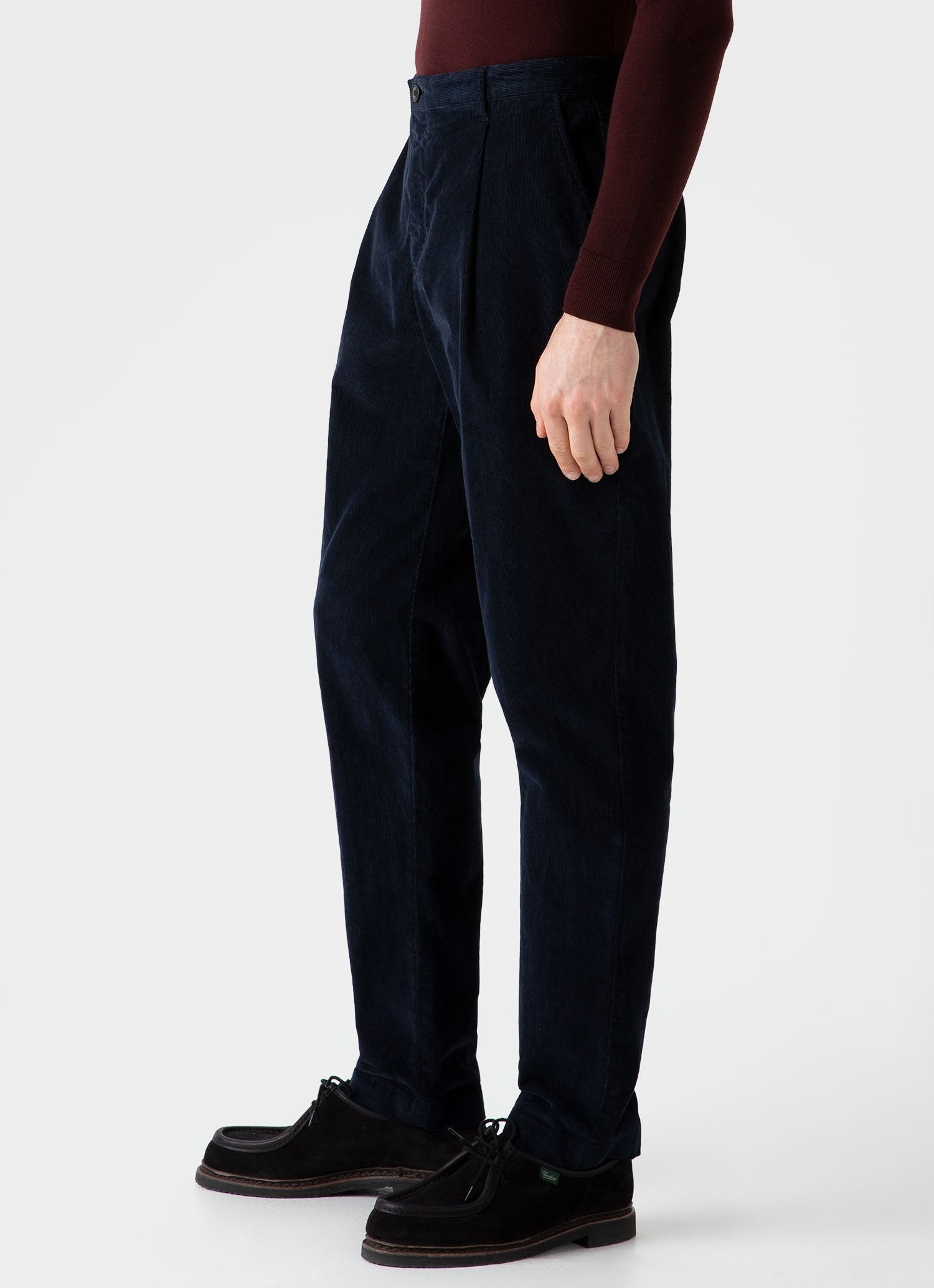 Pleated Corduroy Trouser - 5