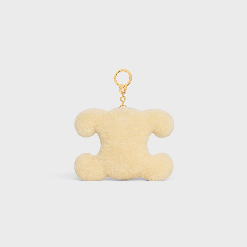 TRIOMPHE POM-POM CHARM APPLE IN SHEARLING AND CALFSKIN 4