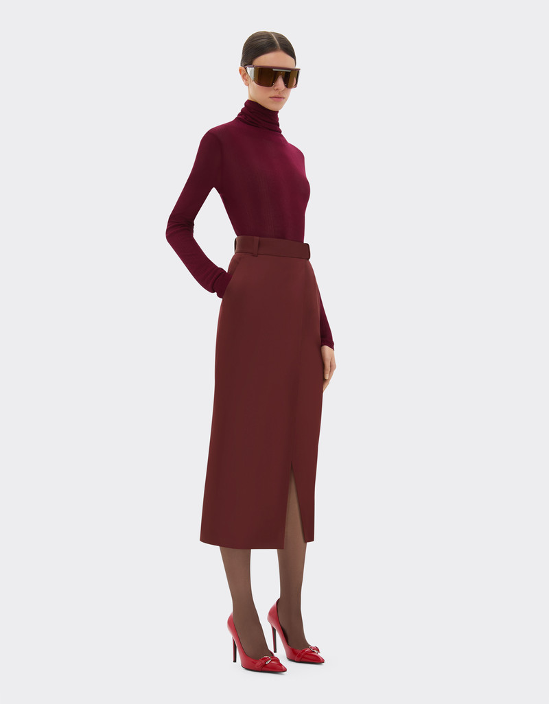 Wool satin skirt 3