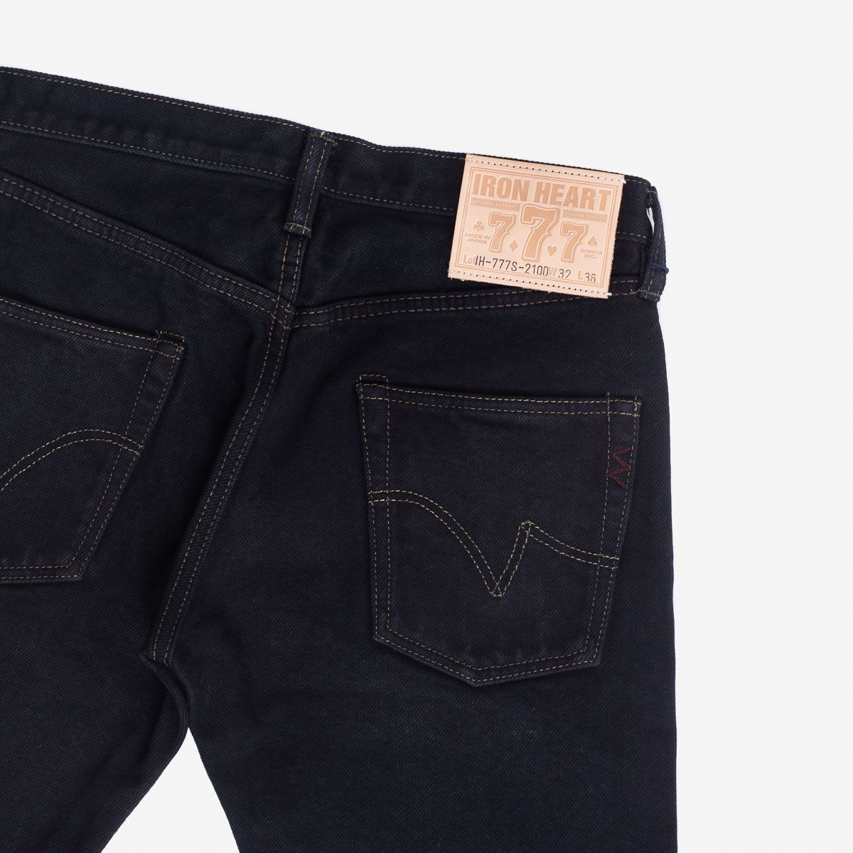 IH-777S-21OD 21oz Selvedge Denim Slim Tapered Indigo Overdyed Black - 3