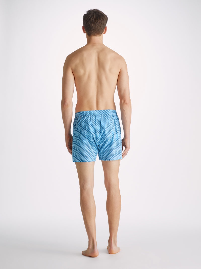 Men's Classic Fit Boxers Ledbury 65 Cotton Batiste Blue - 4