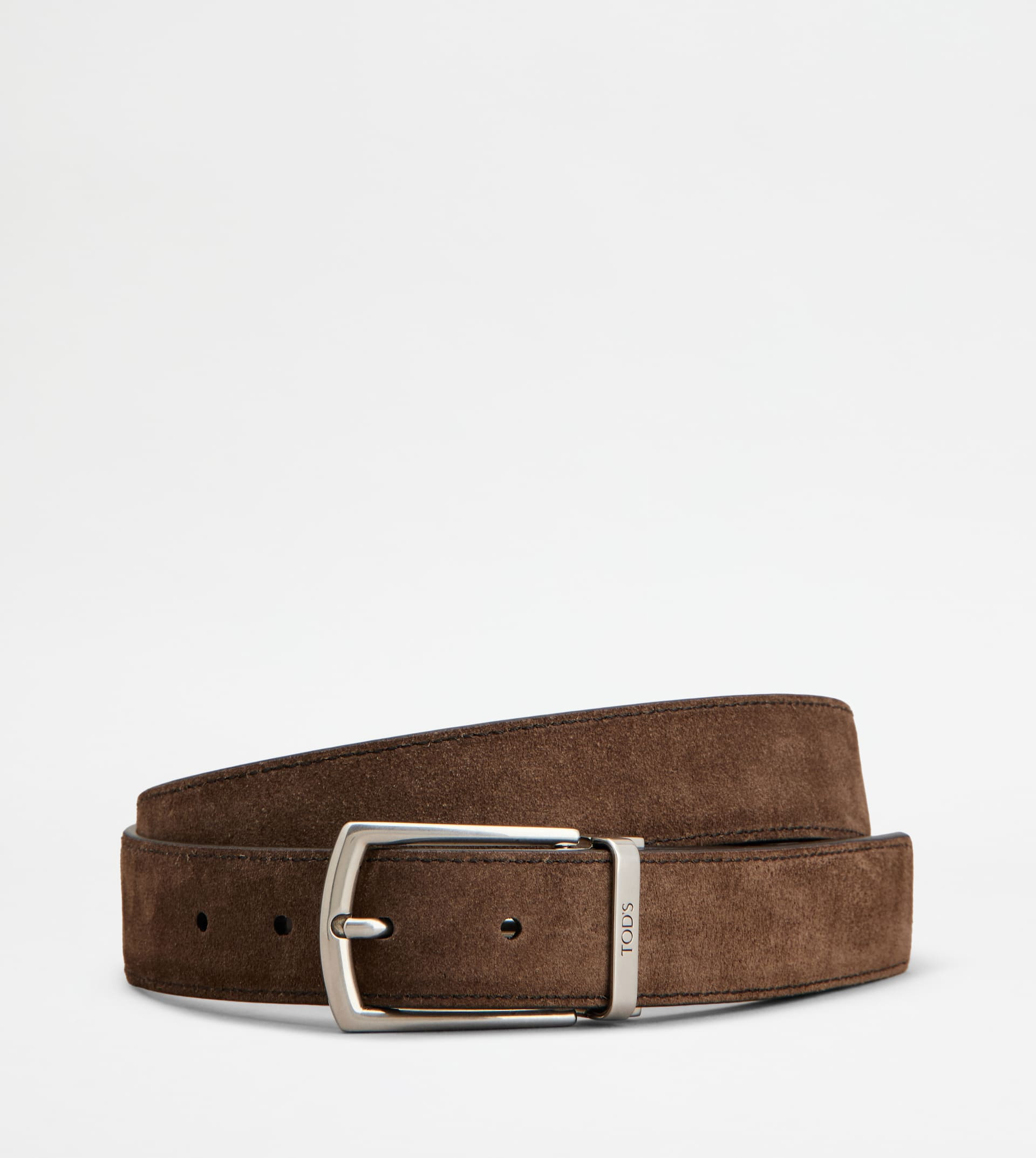 ADJUSTABLE AND REVERSIBLE BELT IN LEATHER - BROWN - 2