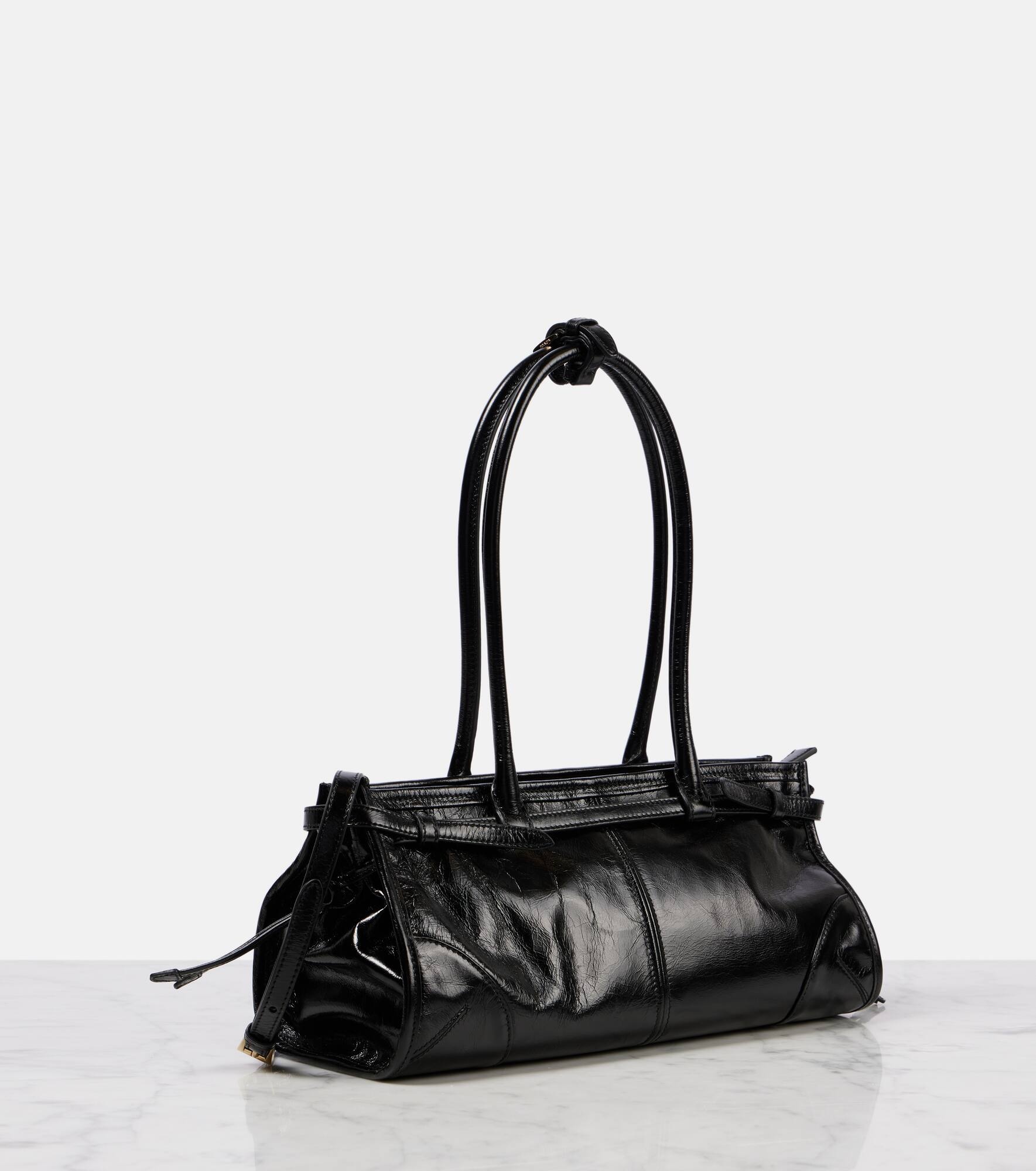 Medium leather shoulder bag - 4