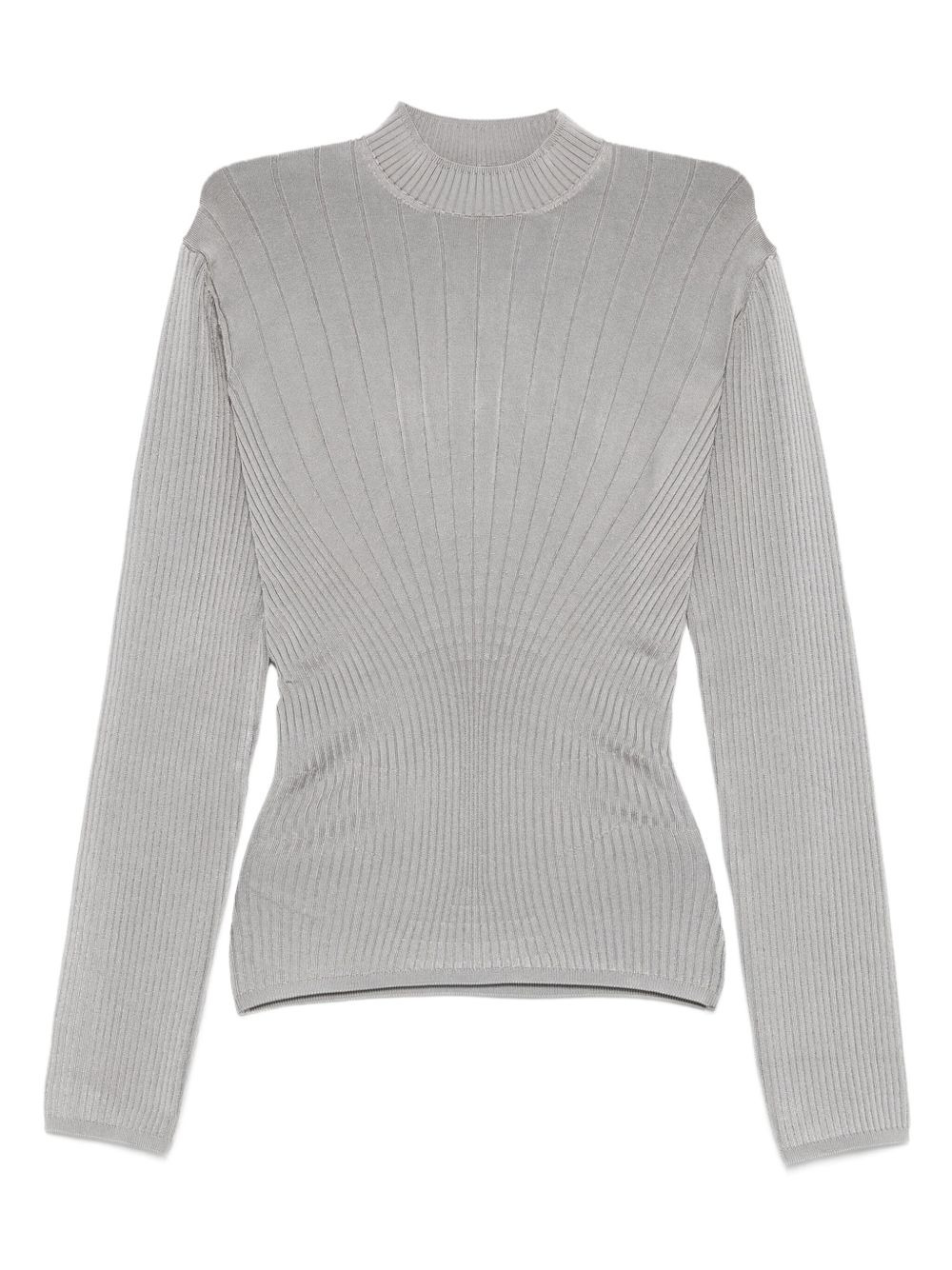 ribbed high-neck sweater - 1