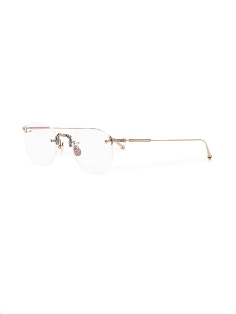 MATSUDA polished geometric-frame glasses outlook