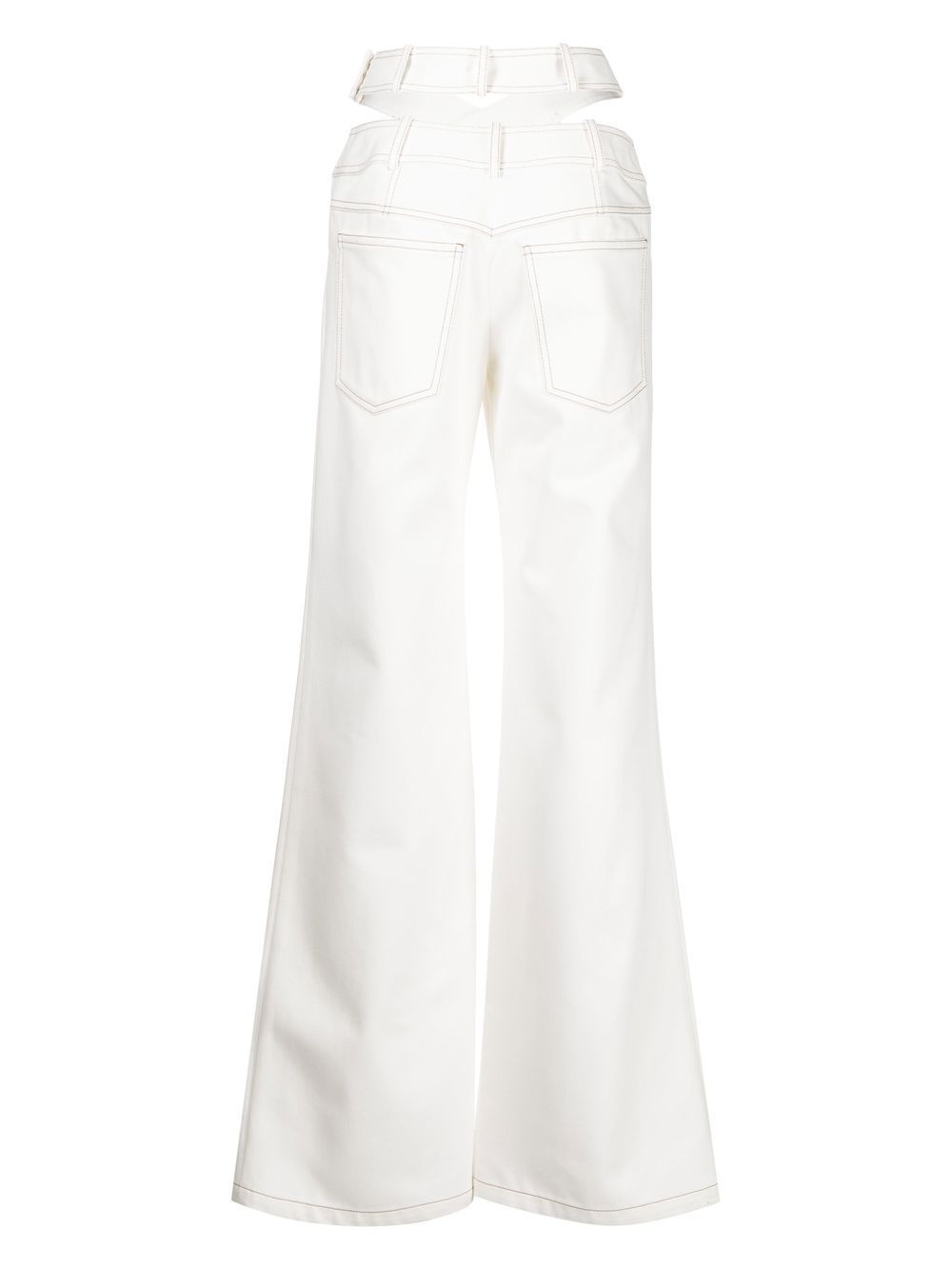 criss-cross wide-leg jeans - 2