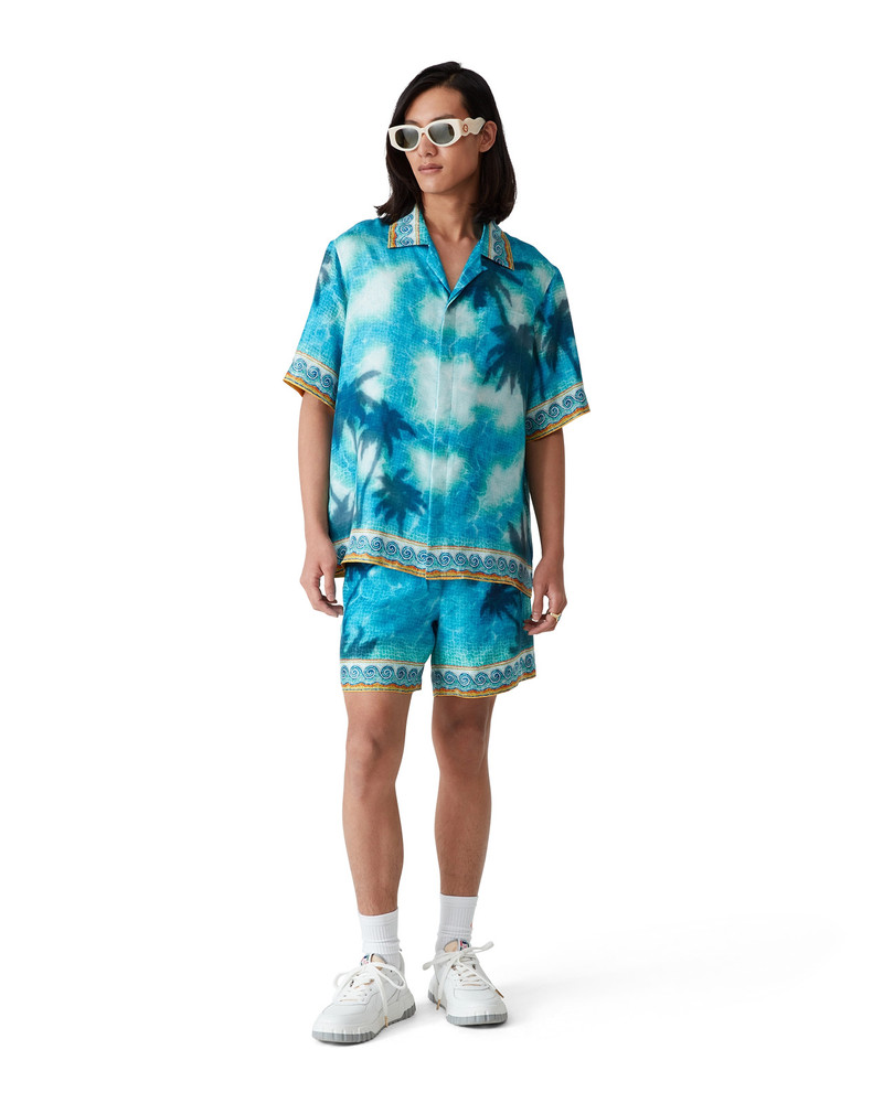 CASABLANCA Caustics Emblem Silk Shirt | Casablanca Paris outlook