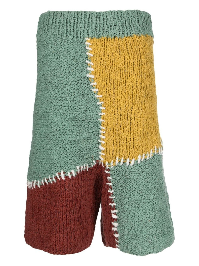 The Elder Statesman knitted organic-cotton shorts outlook