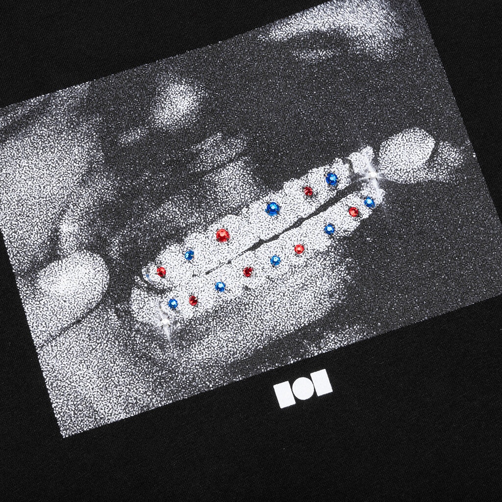 NAHMIAS X KODAK BLACK CRYSTAL GRILLZ T-SHIRT - BLACK - 4