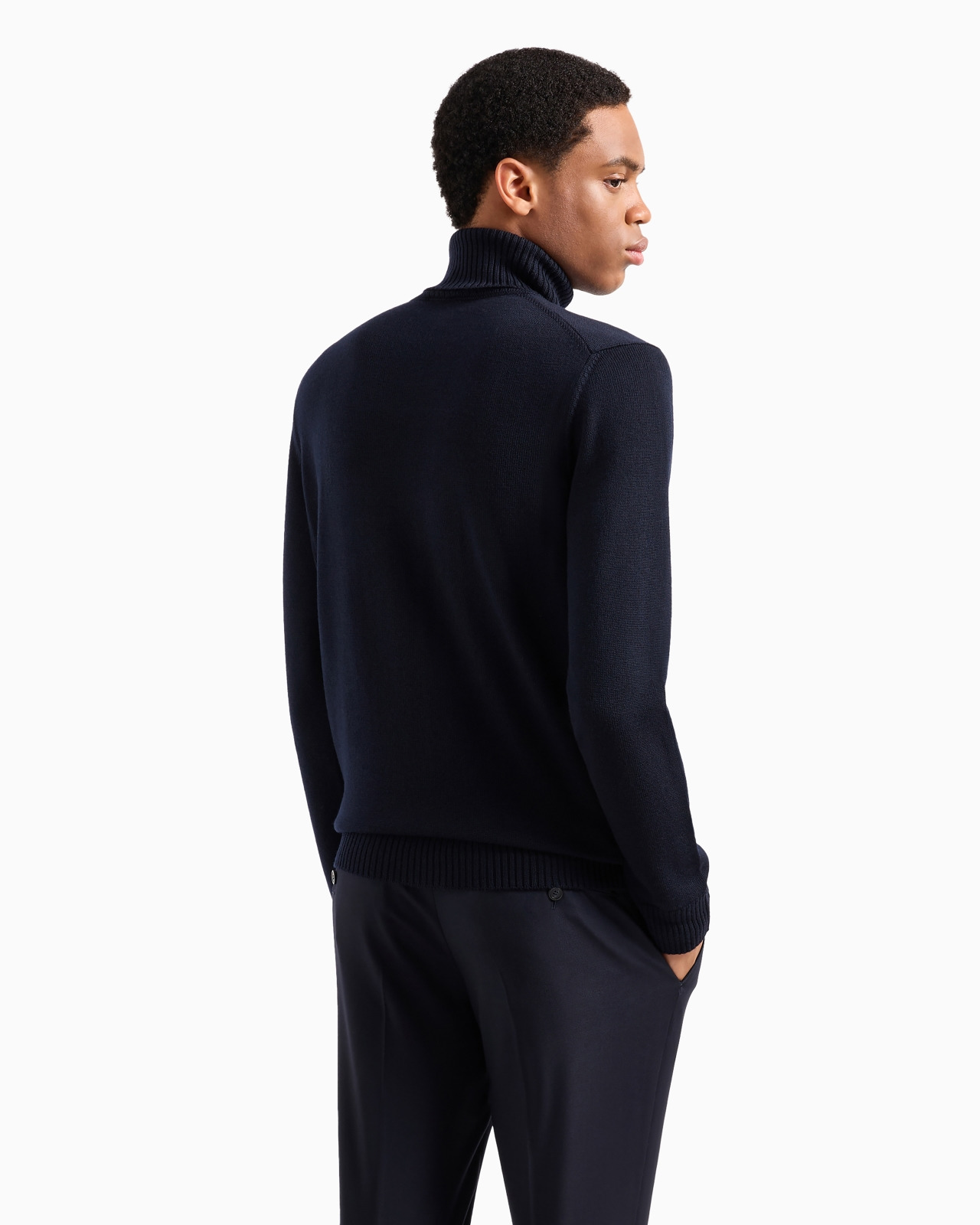 Virgin-wool, regular-fit mock-neck jumper - 3