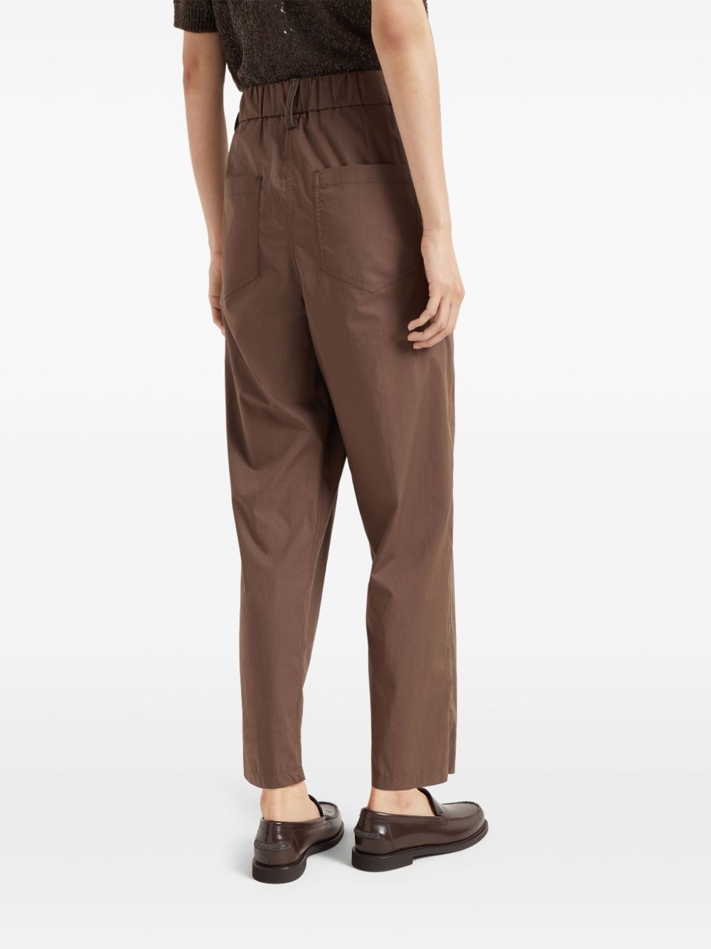 Monili chain-detail straight-leg trousers - 4