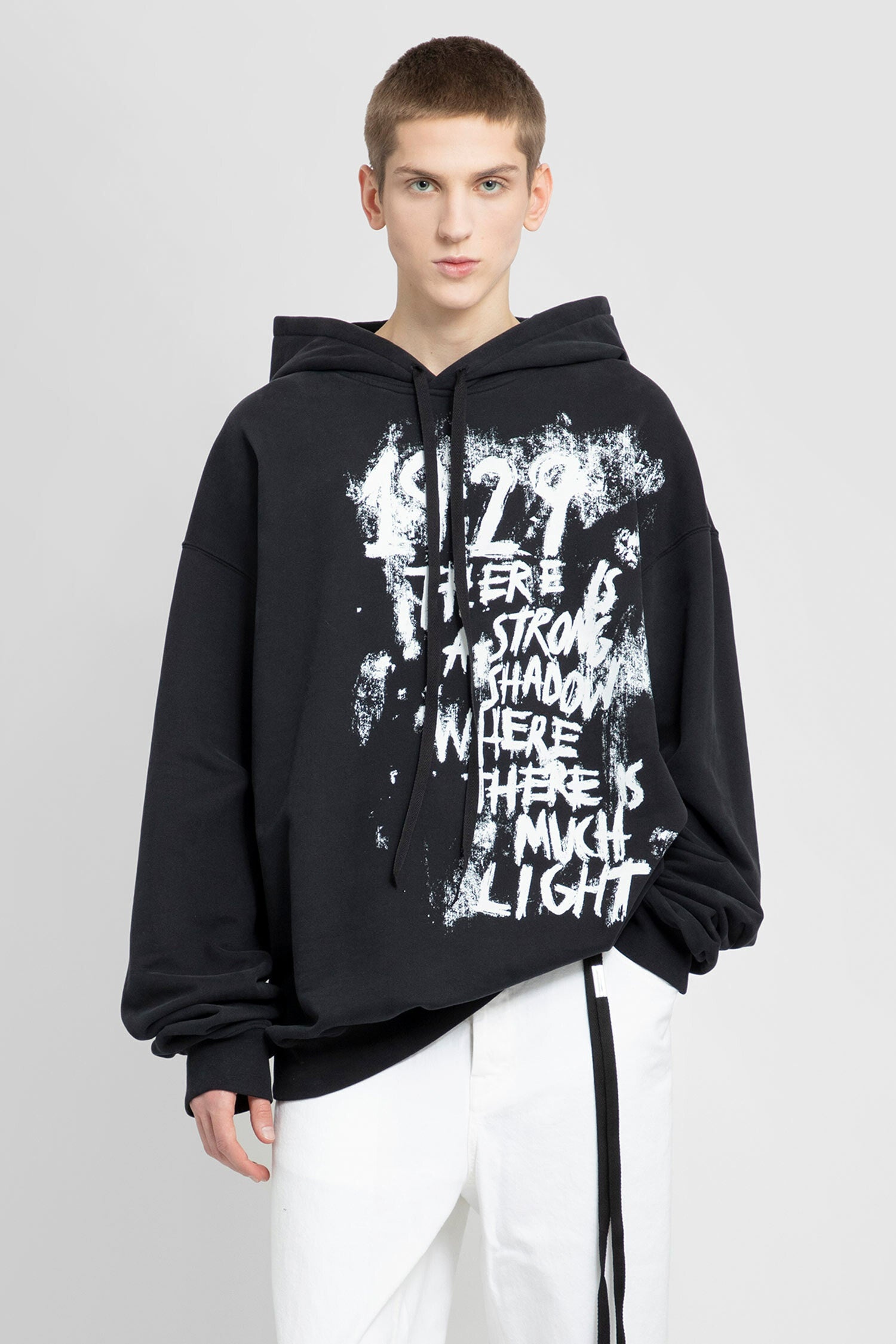 ANN DEMEULEMEESTER MAN BLACK SWEATSHIRTS - 1