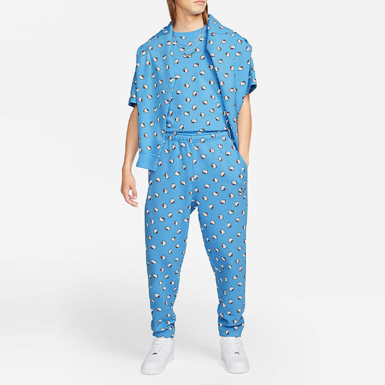 Men's Nike x Hello Kitty Crossover SS22 Full Print CAT Straight Casual Sports Pants/Trousers/Joggers - 2