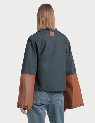 Loewe Button Jacket With Leather Cuffs outlook